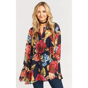 Show Me Your Mumu Perveen Pirate Tunic floral print Bloom Bloom size small
